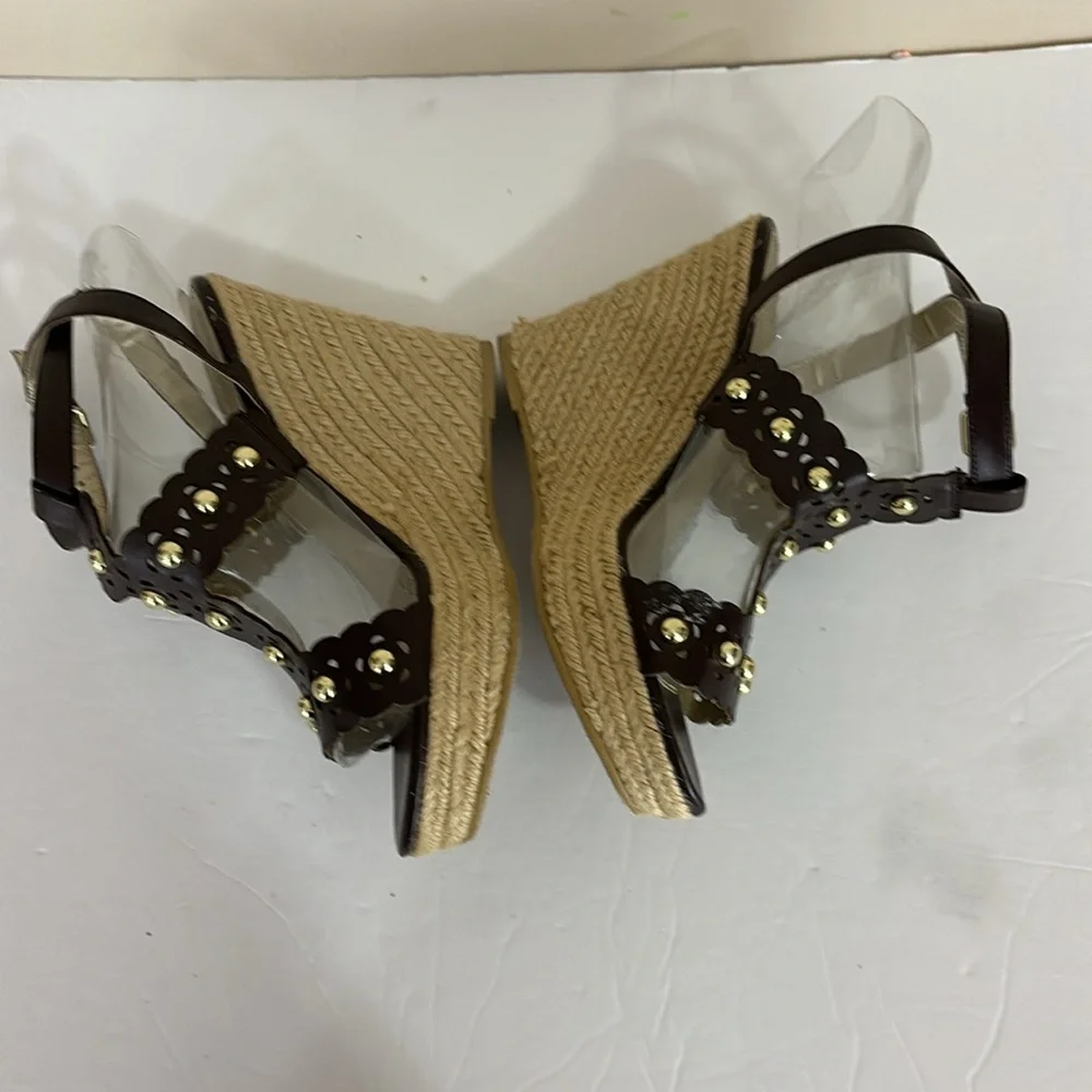 Cato Studded Platform Wedge Espadrille Sandals Size 8M